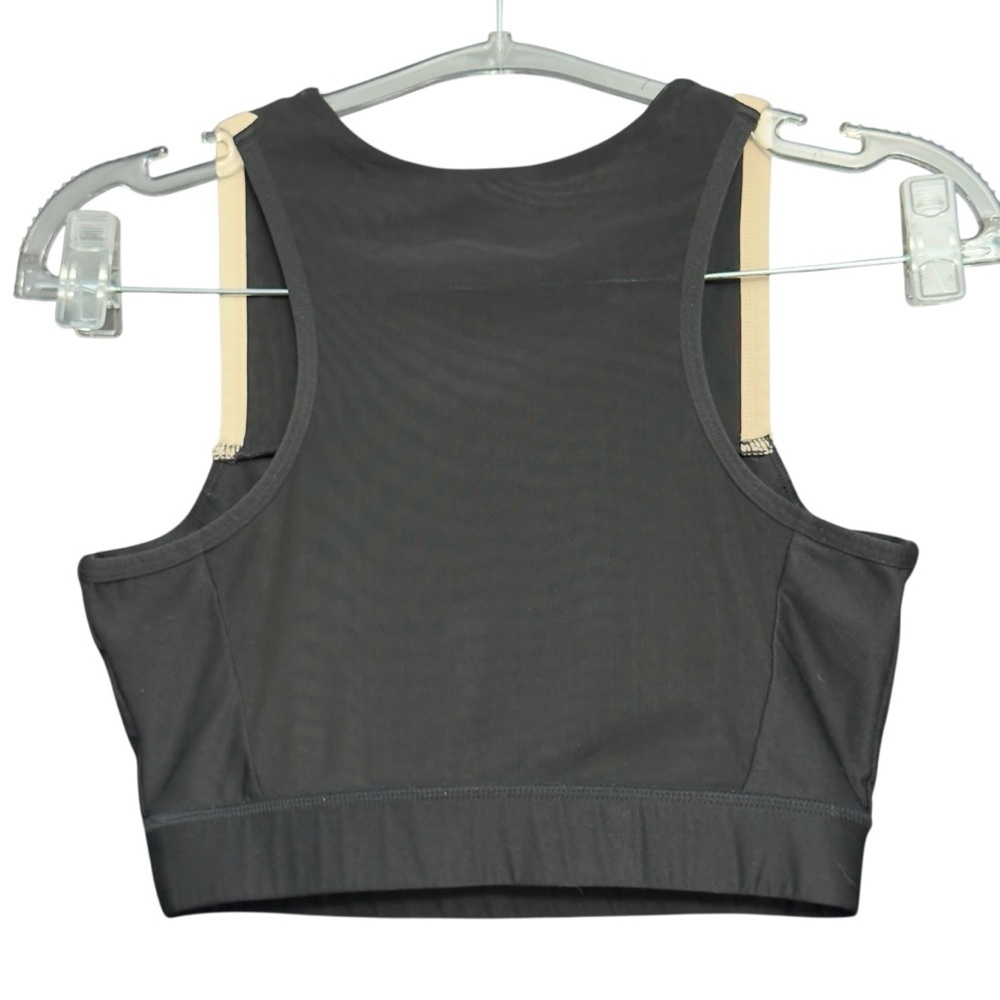 MPG Sport Black Active Crop Tank Built-In Bra Women’s Small - Picture 2 of 6